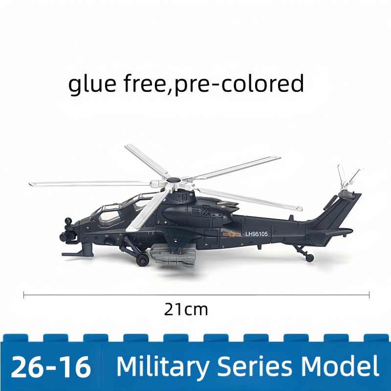 Rc Helicopter Bag - 1/72 クリエイティブミリタリーシリーズ CAIC Z-10 攻撃ヘリコプタービルディングブロックモデル火炎サンダーボルト DIY