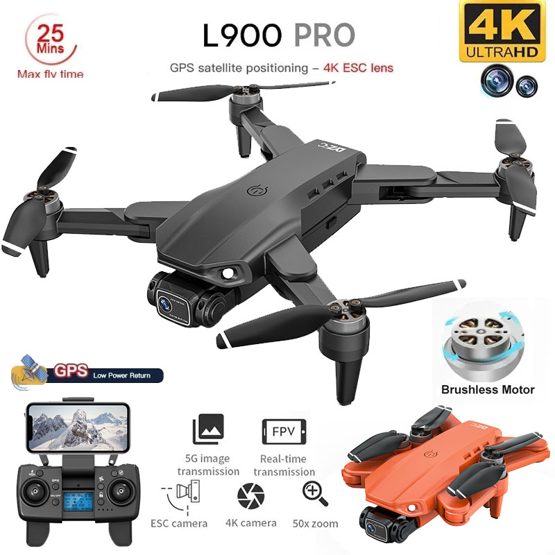 Rc Helicopter Case - 折りたたみ式ブラシレスドローンl900プロ,GPS, 4k,HD,デュアルカメラ,5g,wifi,rc,距離1.2km,ドローン