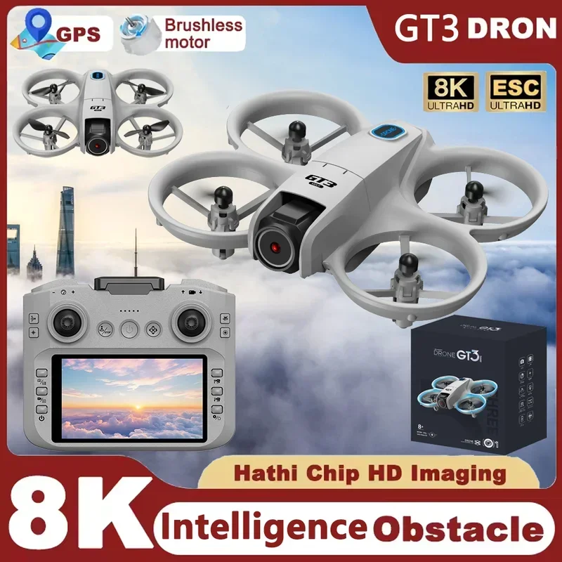Rc Helicopter Charger - GT3ミニ新型ドローンRCクアッドコプター、8Kカメラ搭載HDドローン、WiFi FPVドローン、オプティカルフロー障害物回避機能付き飛行機、子供のおもちゃ