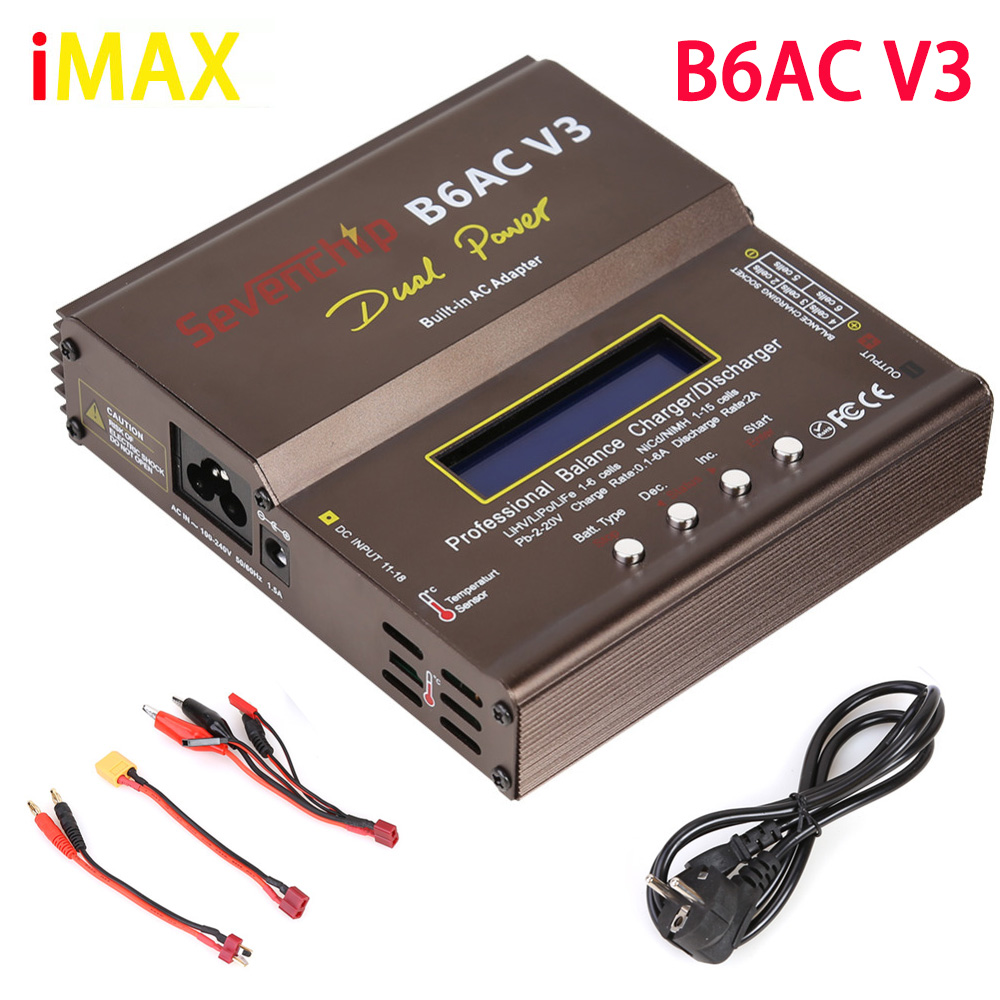 Rc Helicopter Charger - 80W IMAX B6AC V3 バランス充電器電源、RCヘリコプター用、Re-peak NiMH