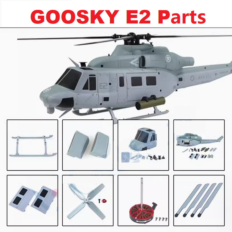 Rc Helicopter Blade - GOOSKY E2 UH-1Y RCヘリコプター用スペアパーツ シェルブレード モーター