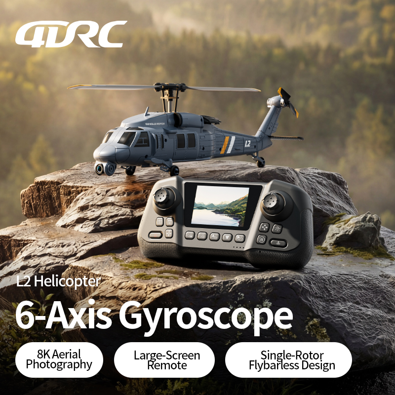Rc Helicopter Single Rotor - 4DRC L2 RC アパッチ軍用戦闘ヘリコプター 8K 空撮