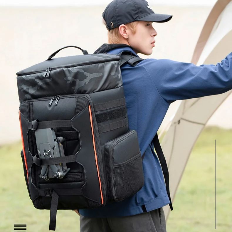 Rc Helicopter Bag - 33L FPV RC レーシングドローンバックパック、アウトドア旅行防水カメラ撮影バッグ、大容量旅行ハイキングバッグリュックサック