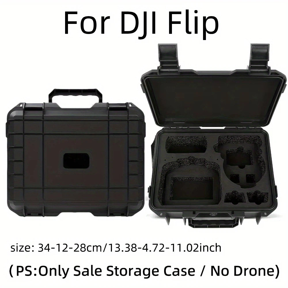 Rc Helicopter Bag - DJI Flip用ハードシェル収納ケース、RC N3/RC 2対応、ブラック、ドローンアクセサリー用複数コンパートメント付き