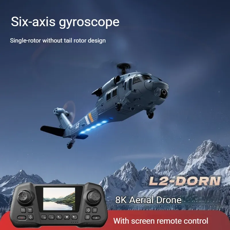 L2-DORN RC アパッチヘリコプター 8K 空撮カメラ - Rc Helicopter Single Rotor のレビューと価格