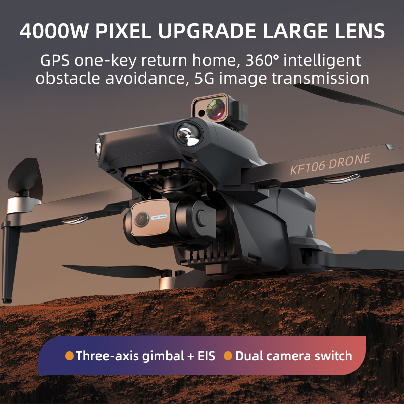 2022 新 KF106 最大ドローン 8K プロフェッショ - Rc Helicopter Charger のレビューと価格