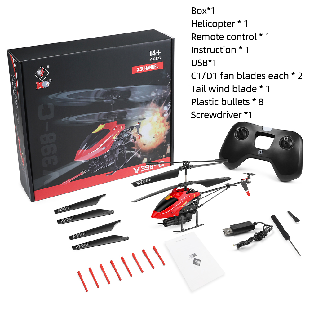 Wltoys RCヘリコプターV398-C 飛行機発射ヘリコ - Rc Helicopter Gyro のレビューと価格