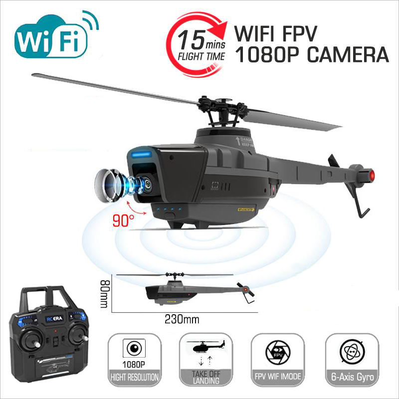 ヘリコプターc128 2.4g rc 4リセラー720pカメ - Rc Helicopter Gyro のレビューと価格