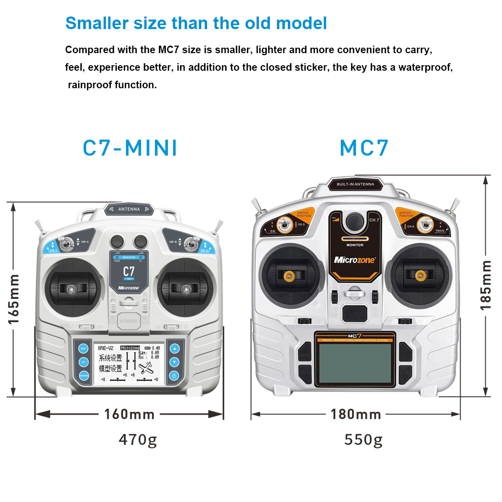 MicroZone MC7コントローラー C7 MINI送信 - Rc Helicopter Battery のレビューと価格
