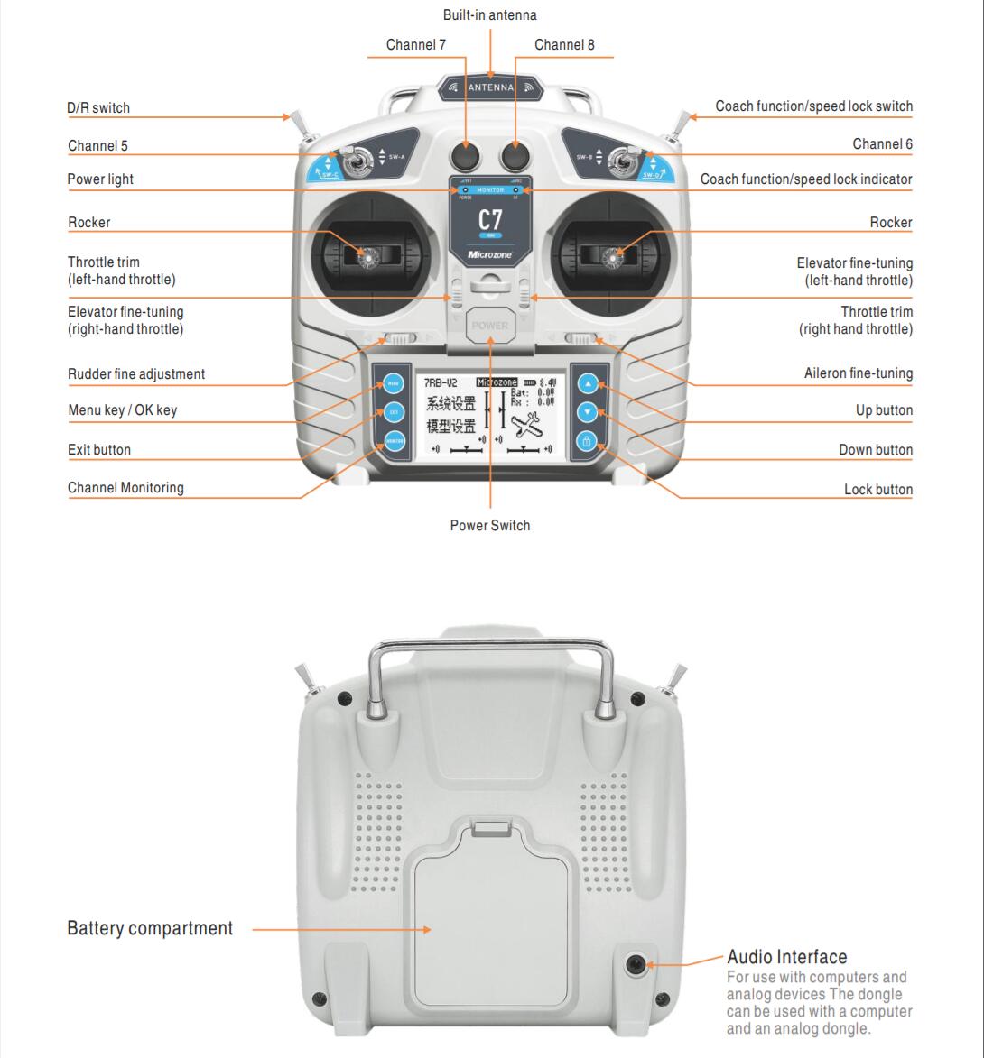 MicroZone MC7コントローラー C7 MINI送信 - Rc Helicopter Battery のレビューと価格