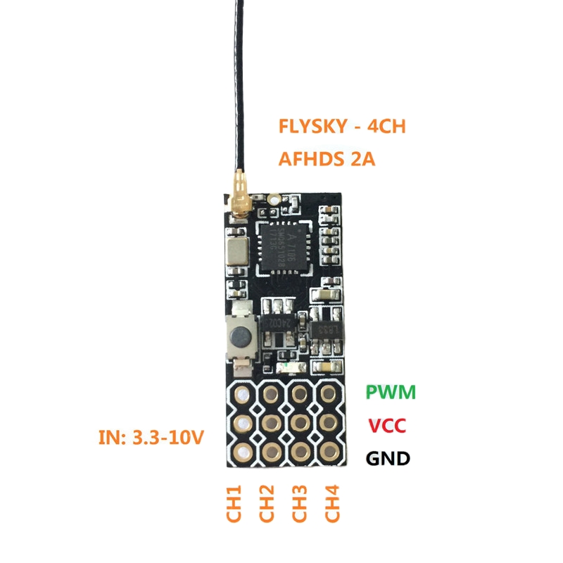 Flysky FS2A ミニレシーバー 4CH AFHDS  - Rc Helicopter Battery のレビューと価格