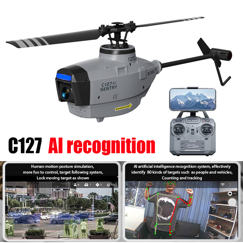 Rc era c127 ai sentryミニブラシレスドロ - Rc Helicopter Single Rotor のレビューと価格