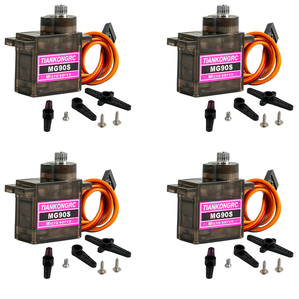 4 個の軽量 9 グラムマイクロサーボモーター MG90S  - Rc Helicopter Servo のレビューと価格