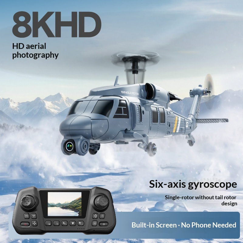 4DRC L2 RC ヘリコプター 8K 航空カメラ内蔵スク - Rc Helicopter Single Rotor のレビューと価格